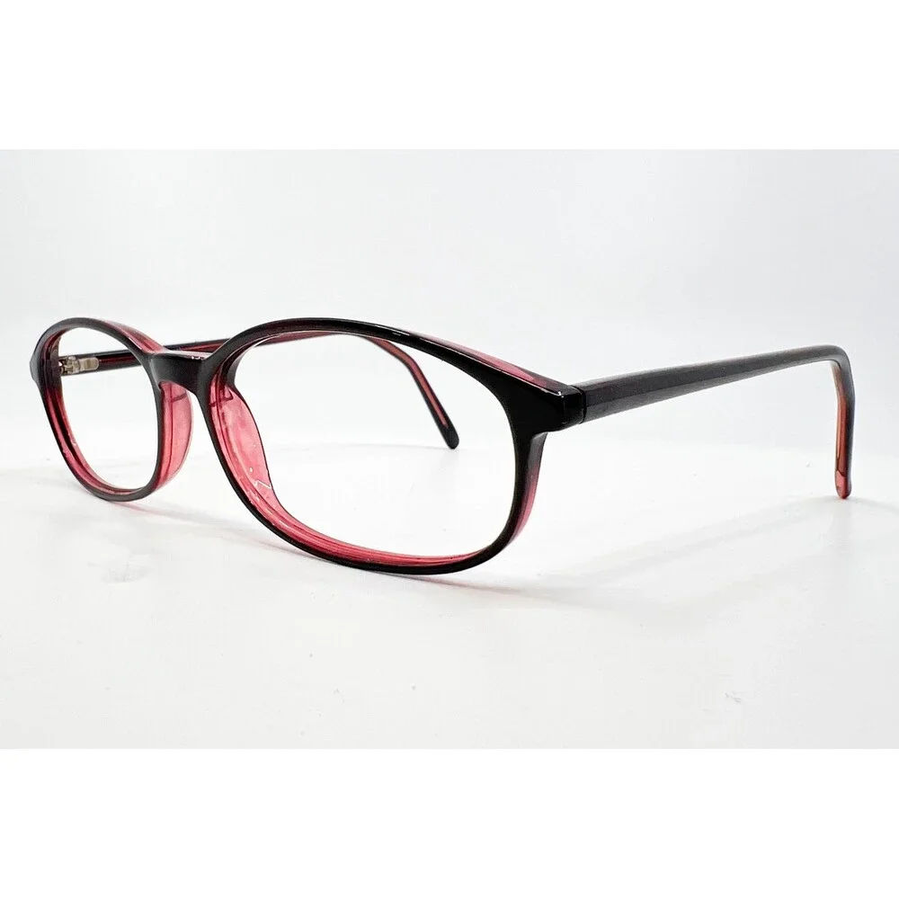 Equinox Eyeglasses Womens Burgundy Oval Full Rim Frames 18-140
